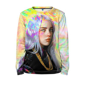 Детский лонгслив 3D с принтом BILLIE EILISH в Кировске, 100% полиэстер | длинные рукава, круглый вырез горловины, полуприлегающий силуэт
 | bad guy | billie | eilish | ocean eyes | айлиш | билли | девушка | певица | эйлиш