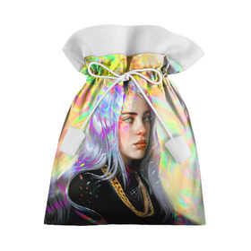 Подарочный 3D мешок с принтом BILLIE EILISH в Кировске, 100% полиэстер | Размер: 29*39 см | Тематика изображения на принте: bad guy | billie | eilish | ocean eyes | айлиш | билли | девушка | певица | эйлиш