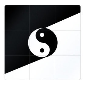 Магнитный плакат 3Х3 с принтом Инь - янь (#1) в Кировске, Полимерный материал с магнитным слоем | 9 деталей размером 9*9 см | black | signs | white. | ying   yang | белый | знаки | инь   янь | чёрный