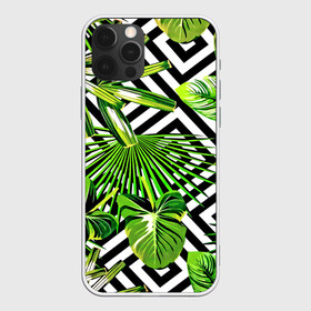 Чехол для iPhone 12 Pro с принтом TROPIC TEXTURE в Кировске, силикон | область печати: задняя сторона чехла, без боковых панелей | bright | colorful | neon | retro | vintage | винтаж | неон | неоновые | пальмы | ретро | ретро неон | тропики | тропические листья