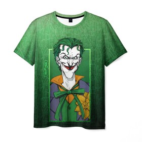 Мужская футболка 3D с принтом Джокер в Кировске, 100% полиэфир | прямой крой, круглый вырез горловины, длина до линии бедер | batman | dc | dc джокер | detective comics | harley | joker | shtatjoker | the joker | бетмен | джокер | злодей | харли