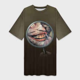 Платье-футболка 3D с принтом Joker smile в Кировске,  |  | Тематика изображения на принте: batman | dc | dc джокер | detective comics | harley | joker | shtatjoker | the joker | бетмен | джокер | злодей | харли