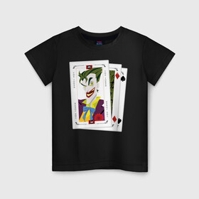 Детская футболка хлопок с принтом  Joker cards в Кировске, 100% хлопок | круглый вырез горловины, полуприлегающий силуэт, длина до линии бедер | batman | dc | dc джокер | detective comics | harley | joker | shtatjoker | the joker | бетмен | джокер | злодей | харли