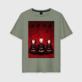 Женская футболка хлопок Oversize с принтом Babymetal art в Кировске, 100% хлопок | свободный крой, круглый ворот, спущенный рукав, длина до линии бедер
 | heavy | japan | kawaii | metal | music | rock | кавай | метал | музыка | рок | хэви | япония