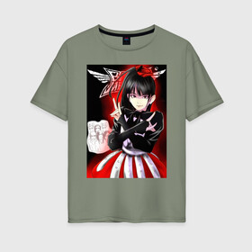 Женская футболка хлопок Oversize с принтом Babymetal anime в Кировске, 100% хлопок | свободный крой, круглый ворот, спущенный рукав, длина до линии бедер
 | anime | heavy | japan | kawaii | metal | music | rock | аниме | кавай | метал | музыка | рок | хэви | япония