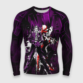 Мужской рашгард 3D с принтом Harley and Joker в Кировске,  |  | batman | dc | dc джокер | detective comics | harley | harley quinn | joker | shtatharley | the joker | бетмен | джокер | женщина кошка | злодей | злой клоун | клоун | пингвин | харли | шутки