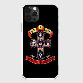 Чехол для iPhone 12 Pro с принтом Guns n roses в Кировске, силикон | область печати: задняя сторона чехла, без боковых панелей | axl rose | geffen records | gnr | guns | rock | roses | slash | гансы | пистолеты | розы | рок | слеш | эксл роуз