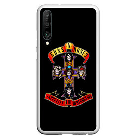 Чехол для Honor P30 с принтом Guns n roses + Спина в Кировске, Силикон | Область печати: задняя сторона чехла, без боковых панелей | axl rose | geffen records | gnr | guns | rock | roses | slash | гансы | пистолеты | розы | рок | слеш | эксл роуз