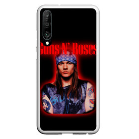 Чехол для Honor P30 с принтом Guns n roses + Спина в Кировске, Силикон | Область печати: задняя сторона чехла, без боковых панелей | Тематика изображения на принте: axl rose | geffen records | gnr | guns | rock | roses | slash | гансы | пистолеты | розы | рок | слеш | эксл роуз