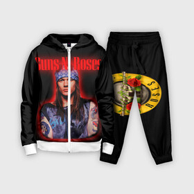 Детский костюм 3D с принтом Guns n roses + Спина в Кировске,  |  | axl rose | geffen records | gnr | guns | rock | roses | slash | гансы | пистолеты | розы | рок | слеш | эксл роуз