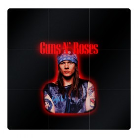 Магнитный плакат 3Х3 с принтом Guns n roses + Спина в Кировске, Полимерный материал с магнитным слоем | 9 деталей размером 9*9 см | Тематика изображения на принте: axl rose | geffen records | gnr | guns | rock | roses | slash | гансы | пистолеты | розы | рок | слеш | эксл роуз