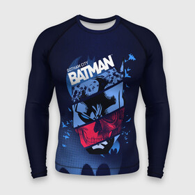 Мужской рашгард 3D с принтом Gotham City Batman в Кировске,  |  | bat man | batman | batman comics | caped crusader | dark knight | shtatbat | бетмен | брюс уэйн | бэт мен | бэтмен | тёмный рыцарь