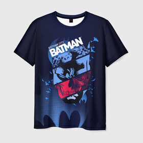 Мужская футболка 3D с принтом Gotham City Batman в Кировске, 100% полиэфир | прямой крой, круглый вырез горловины, длина до линии бедер | bat man | batman | batman comics | caped crusader | dark knight | shtatbat | бетмен | брюс уэйн | бэт мен | бэтмен | тёмный рыцарь