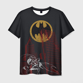Мужская футболка 3D с принтом Batman в Кировске, 100% полиэфир | прямой крой, круглый вырез горловины, длина до линии бедер | bat man | batman | batman comics | caped crusader | dark knight | shtatbat | бетмен | брюс уэйн | бэт мен | бэтмен | тёмный рыцарь