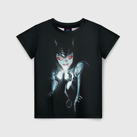 Детская футболка 3D с принтом Catwoman в Кировске, 100% гипоаллергенный полиэфир | прямой крой, круглый вырез горловины, длина до линии бедер, чуть спущенное плечо, ткань немного тянется | cat woman | catwoman | selina kyle | shtatbat | женщина кошка | кэт вуман