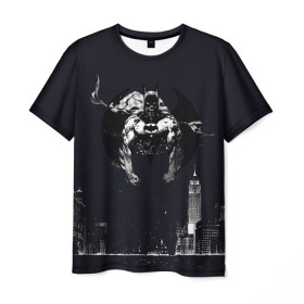 Мужская футболка 3D с принтом Batman в Кировске, 100% полиэфир | прямой крой, круглый вырез горловины, длина до линии бедер | bat man | batman | batman comics | caped crusader | comics | dark knight | shtatbat | бетмен | брюс уэйн | бэт мен | бэтмен | тёмный рыцарь
