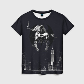 Женская футболка 3D с принтом Batman в Кировске, 100% полиэфир ( синтетическое хлопкоподобное полотно) | прямой крой, круглый вырез горловины, длина до линии бедер | bat man | batman | batman comics | caped crusader | comics | dark knight | shtatbat | бетмен | брюс уэйн | бэт мен | бэтмен | тёмный рыцарь