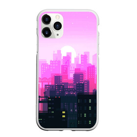 Чехол для iPhone 11 Pro Max матовый с принтом CITY в Кировске, Силикон |  | bright | colorful | neon | retro | urban | vintage | винтаж | город | неон | ретро | ретро неон