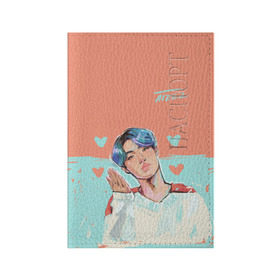 Обложка для паспорта матовая кожа с принтом Ateez в Кировске, натуральная матовая кожа | размер 19,3 х 13,7 см; прозрачные пластиковые крепления | ateez | k pop | корейская группа | музыка | парни