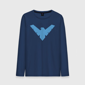 Мужской лонгслив хлопок с принтом Nightwing в Кировске, 100% хлопок |  | batman | nightwing | shtatbat | бетмен | бэтмен | найтвинг