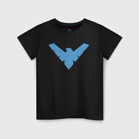 Детская футболка хлопок с принтом Nightwing в Кировске, 100% хлопок | круглый вырез горловины, полуприлегающий силуэт, длина до линии бедер | Тематика изображения на принте: batman | nightwing | shtatbat | бетмен | бэтмен | найтвинг