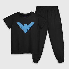 Детская пижама хлопок с принтом Nightwing в Кировске, 100% хлопок |  брюки и футболка прямого кроя, без карманов, на брюках мягкая резинка на поясе и по низу штанин
 | Тематика изображения на принте: batman | nightwing | shtatbat | бетмен | бэтмен | найтвинг