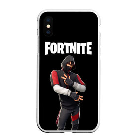 Чехол для iPhone XS Max матовый с принтом FORTNITE IKONIK (КАПЮШОН) в Кировске, Силикон | Область печати: задняя сторона чехла, без боковых панелей | fnchap2 | fortnite | fortnite 2 | fortnite x | ikonik | marshmello | иконик | маршмелло | фортнайт | фортнайт 2 | фортнайт глава 2