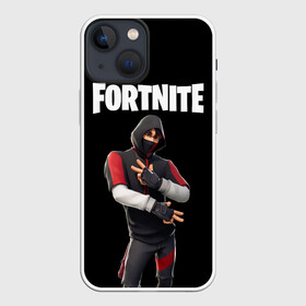 Чехол для iPhone 13 mini с принтом FORTNITE IKONIK (КАПЮШОН) в Кировске,  |  | fnchap2 | fortnite | fortnite 2 | fortnite x | ikonik | marshmello | иконик | маршмелло | фортнайт | фортнайт 2 | фортнайт глава 2