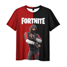 Мужская футболка 3D с принтом FORTNITE IKONIK в Кировске, 100% полиэфир | прямой крой, круглый вырез горловины, длина до линии бедер | Тематика изображения на принте: fortnite | fortnite 2 | fortnite x маршмелло | ikonik | marshmello | ninja | ninja streamer | иконик | ниндзя | фортнайт | фортнайт 2 | фортнайт глава 2