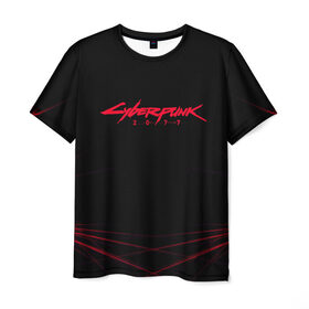 Мужская футболка 3D с принтом Cyberpunk 2077 | Samurai. в Кировске, 100% полиэфир | прямой крой, круглый вырез горловины, длина до линии бедер | 