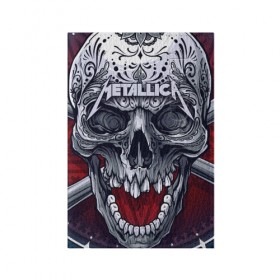 Обложка для паспорта матовая кожа с принтом Metallica в Кировске, натуральная матовая кожа | размер 19,3 х 13,7 см; прозрачные пластиковые крепления | album | black | concert | heavy | kirk | metal | metallica | music | rock | tolls | джеймс хэтфилд | кирк хэмметт | клифф бёртон | ларс ульрих | метал | металлика | трэш