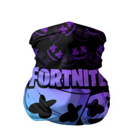 Бандана-труба 3D с принтом FORTNITE MARSHMELLO в Кировске, 100% полиэстер, ткань с особыми свойствами — Activecool | плотность 150‒180 г/м2; хорошо тянется, но сохраняет форму | chapter 2 | fortnite | marshmello | диджей | игры | маршмэллоу | молоток | фортнайт