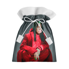 Подарочный 3D мешок с принтом Билли Айлиш в Кировске, 100% полиэстер | Размер: 29*39 см | bilie | billie | eilish | lovely | music | oceaneyes | pop | айлиш | алиш | били | билли | девушка | инди | музыка | океан | пафосная | поп | эйлиш | элиш