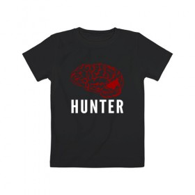 Детская футболка хлопок с принтом Mindhunter в Кировске, 100% хлопок | круглый вырез горловины, полуприлегающий силуэт, длина до линии бедер | hunter | mind | mindhunter | netflix | мозг | охотник | охотник за разумом | разум | сериал