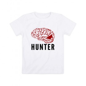 Детская футболка хлопок с принтом Mindhunter в Кировске, 100% хлопок | круглый вырез горловины, полуприлегающий силуэт, длина до линии бедер | hunter | mind | mindhunter | netflix | мозг | охотник | охотник за разумом | разум | сериал