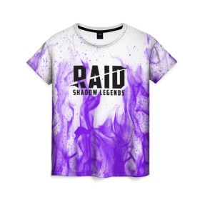 Женская футболка 3D с принтом RAID SHADOW LEGENDS в Кировске, 100% полиэфир ( синтетическое хлопкоподобное полотно) | прямой крой, круглый вырез горловины, длина до линии бедер | 