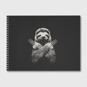 Альбом для рисования с принтом Slotherine в Кировске, 100% бумага
 | матовая бумага, плотность 200 мг. | animals | wolverine | ленивец | росомаха