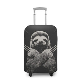 Чехол для чемодана 3D с принтом Slotherine в Кировске, 86% полиэфир, 14% спандекс | двустороннее нанесение принта, прорези для ручек и колес | animals | wolverine | ленивец | росомаха