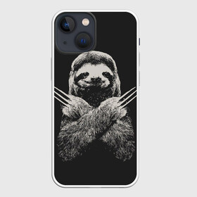 Чехол для iPhone 13 mini с принтом Slotherine в Кировске,  |  | Тематика изображения на принте: animals | wolverine | ленивец | росомаха