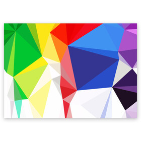 Поздравительная открытка с принтом BACKGROUND COLOR в Кировске, 100% бумага | плотность бумаги 280 г/м2, матовая, на обратной стороне линовка и место для марки
 | abstract | abstraction | color | geometry | paitnt | polygon | polygonal | psy | абстракция | геометрия | краски | неоновые | полигоны | психоделика