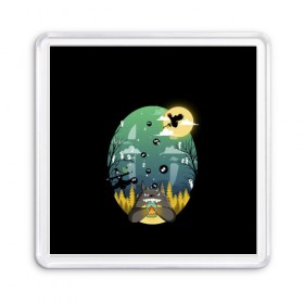 Магнит 55*55 с принтом Totoro в Кировске, Пластик | Размер: 65*65 мм; Размер печати: 55*55 мм | 