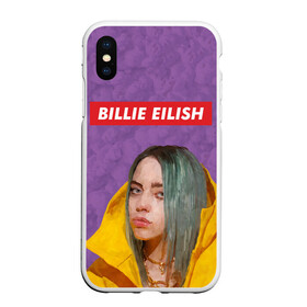 Чехол для iPhone XS Max матовый с принтом BILLIE EILISH в Кировске, Силикон | Область печати: задняя сторона чехла, без боковых панелей | bad guy | billie | eilish | ocean eyes | айлиш | билли | девушка | певица | эйлиш