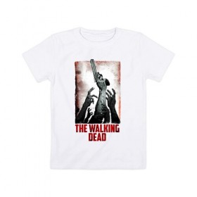 Детская футболка хлопок с принтом The Walking Dead в Кировске, 100% хлопок | круглый вырез горловины, полуприлегающий силуэт, длина до линии бедер | the walking dead | twd | апокалипсис | зомби | ходячие мертвецы