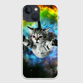 Чехол для iPhone 13 mini с принтом КОСМИЧЕСКИЙ КОТ в Кировске,  |  | cat | cats | животные | киса | киска | кот | котики | коты | котэ | кошка | природа