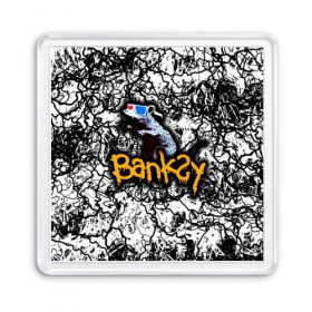 Магнит 55*55 с принтом Banksy в Кировске, Пластик | Размер: 65*65 мм; Размер печати: 55*55 мм | art | banksy | street | street art | арт | бэнкси | стрит | стрит арт