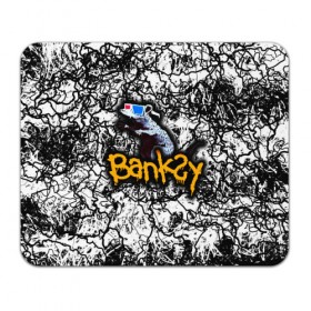 Коврик для мышки прямоугольный с принтом Banksy в Кировске, натуральный каучук | размер 230 х 185 мм; запечатка лицевой стороны | art | banksy | street | street art | арт | бэнкси | стрит | стрит арт
