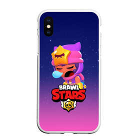 Чехол для iPhone XS Max матовый с принтом BRAWL STARS - SANDY в Кировске, Силикон | Область печати: задняя сторона чехла, без боковых панелей | brawl | bull | colt | crow | game | games | leon | online | penny | poco | sandy | shelly | spike | star | stars | wanted | брав | бравл | браво | звезда | звезды | игра | игры | лого | онлайн | сенди | старс | сэнди