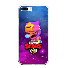 Чехол для iPhone 7Plus/8 Plus матовый с принтом SANDY SPACE (Brawl Stars) в Кировске, Силикон | Область печати: задняя сторона чехла, без боковых панелей | brawl | bull | colt | crow | game | games | leon | online | penny | poco | sandy | shelly | spike | star | stars | wanted | брав | бравл | браво | звезда | звезды | игра | игры | лого | онлайн | сенди | старс | сэнди