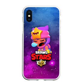 Чехол для iPhone XS Max матовый с принтом SANDY SPACE (Brawl Stars) в Кировске, Силикон | Область печати: задняя сторона чехла, без боковых панелей | brawl | bull | colt | crow | game | games | leon | online | penny | poco | sandy | shelly | spike | star | stars | wanted | брав | бравл | браво | звезда | звезды | игра | игры | лого | онлайн | сенди | старс | сэнди