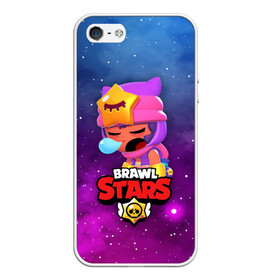 Чехол для iPhone 5/5S матовый с принтом SANDY SPACE (Brawl Stars) в Кировске, Силикон | Область печати: задняя сторона чехла, без боковых панелей | brawl | bull | colt | crow | game | games | leon | online | penny | poco | sandy | shelly | spike | star | stars | wanted | брав | бравл | браво | звезда | звезды | игра | игры | лого | онлайн | сенди | старс | сэнди